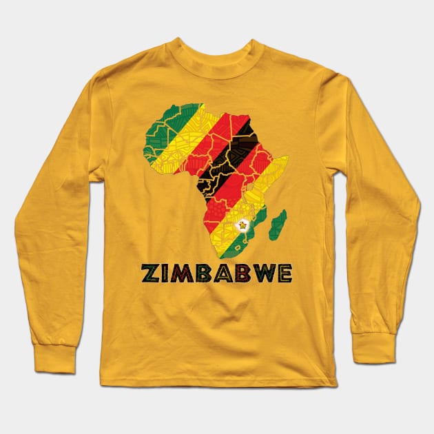 Zimbabwe Long Sleeve T-Shirt by immerzion